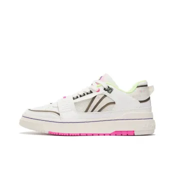 LiNing Rookie Durable Breathable Low Top Vintage Basketball Shoes Ecru