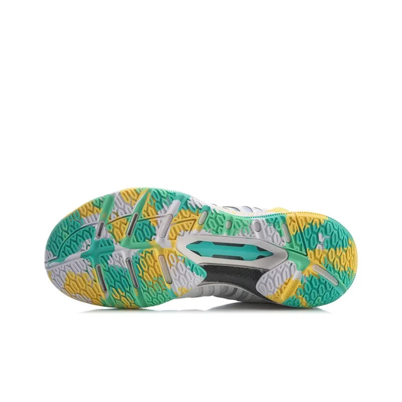 LINING Cool Shark Badminton Shoes Women's Low Top White/Green-4
