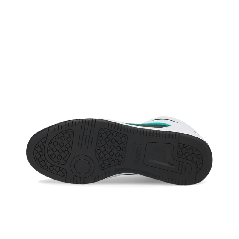 PUMA Unisex Rebound LayUp Mid Top Black/White/Green-4