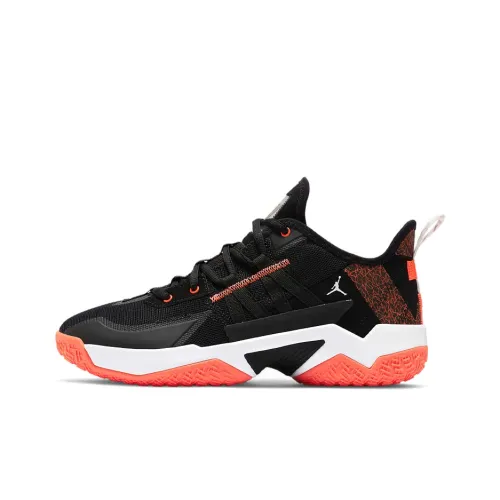 Jordan One Take 2 Vintage Basketball Shoes Men Low-Top Black/Orange