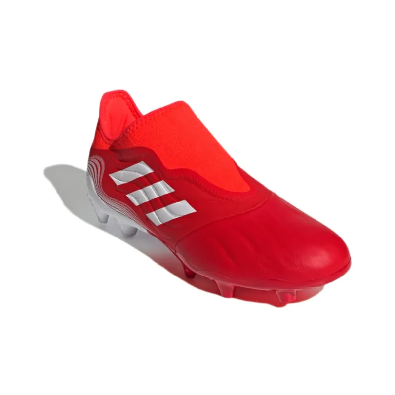 Adidas Copa Sense.3 FG Rubber Long Studs Natural Ground Slip-Resistant Soccer Shoes Men's Red White-2