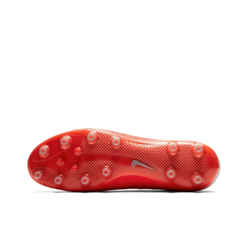 Nike Hypervenom Phelon AG Rubber Short Studs Artificial Ground Anti Slip Wear Resistant Soccer Shoes Men's Red Gray-5