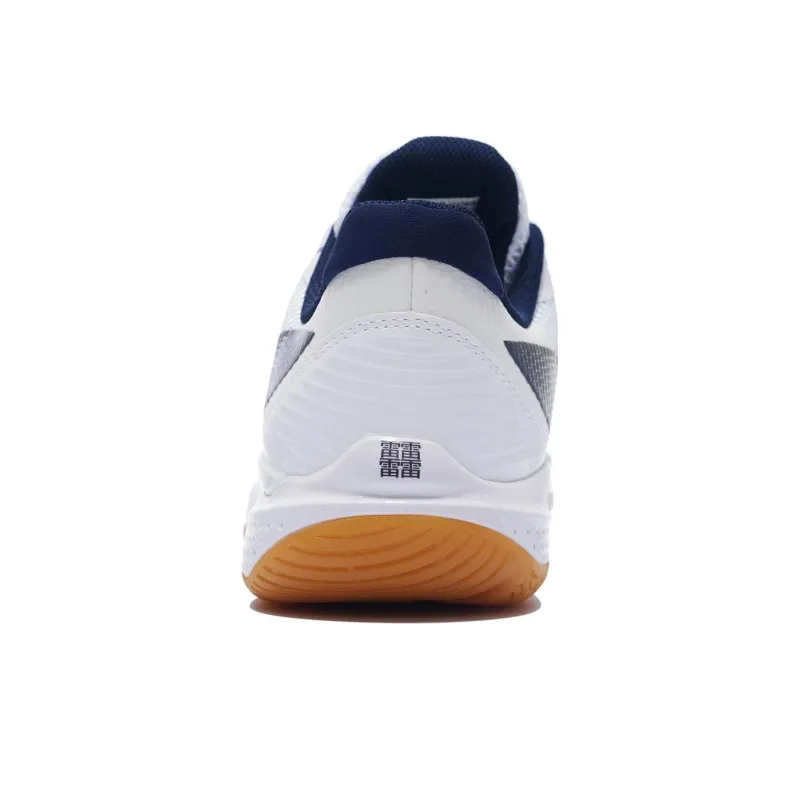 LiNing Thunder Series Cushioned Slip Resistant Abrasion Resistant Breathable Low Top Badminton Shoes Unisex White Black-5