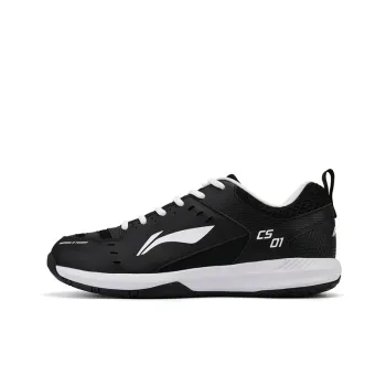 LiNing Feather Anti Slip Wear Resistant Low Top Badminton Shoes Unisex Black