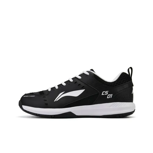 LiNing Feather Anti Slip Wear Resistant Low Top Badminton Shoes Unisex Black