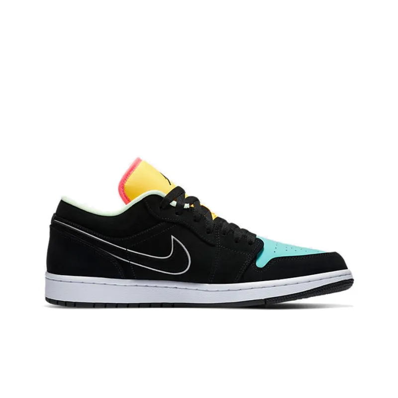 Jordan 1 Low Black Aurora Green Laser Orange-1