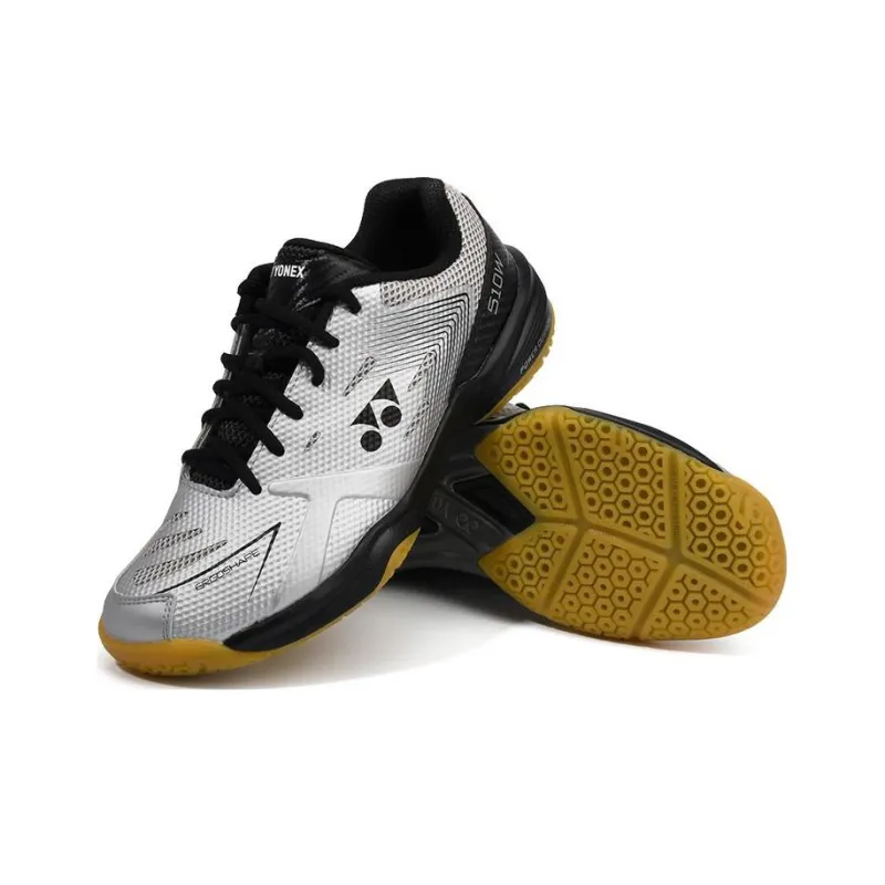 YONEX Power Cushion Cushioned Slip Resistant Breathable Lightweight Rebound Low Top Badminton Shoes Unisex Black Silver-2