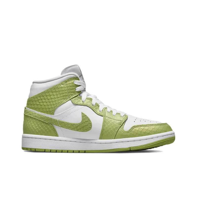 Jordan 1 Mid Green Python Women's-1