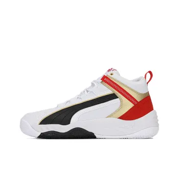 PUMA Unisex Rebound Future Evo Mid Top Black/White/Red
