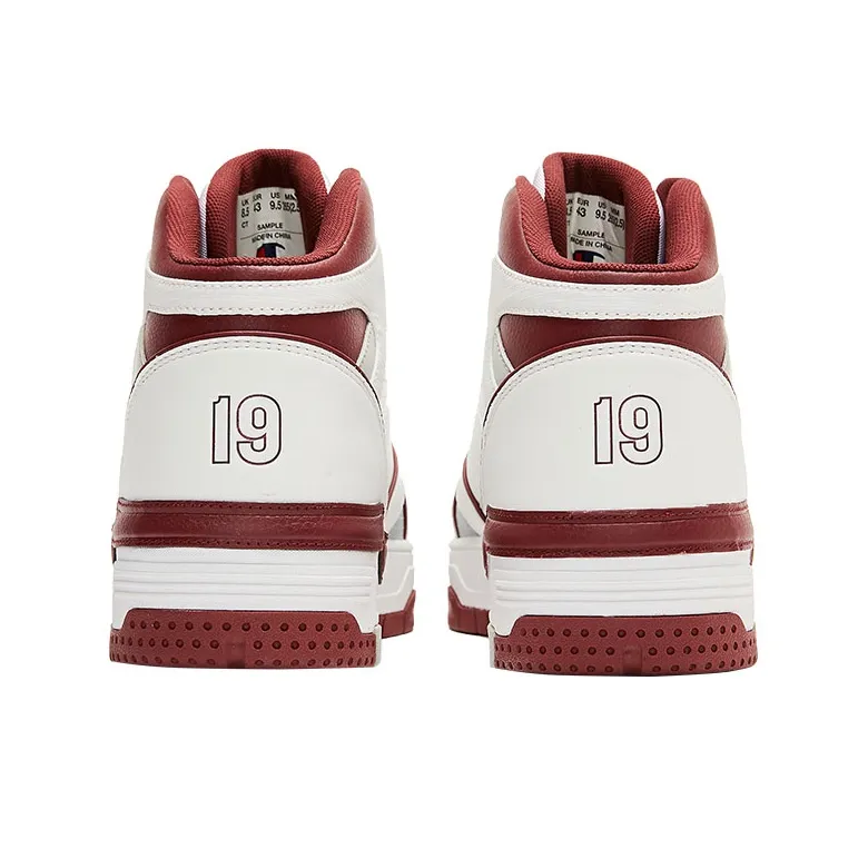 Champion RetroBasket 19 High Top Vintage Basketball Shoes Men's Red White-3