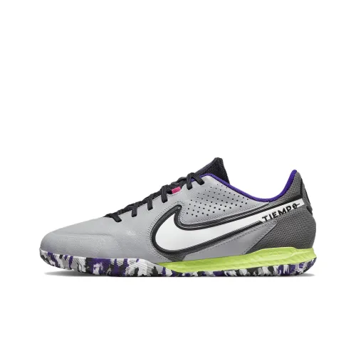 Nike Tiempo Legend 9 Soccer Shoes Unisex Low-Top Gray/Purple