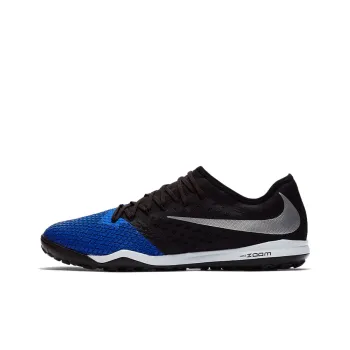Nike Zoom Hypervenom PhantomX III TF Rubber Broken Studs Anti-Slip Wear-Resistant Soccer Shoes Men's Black Blue