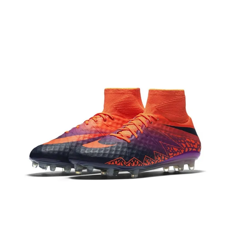 Nike Hypervenom Phantom 2 Soccer Shoes Men High-Top Orange/Purple/Black-2