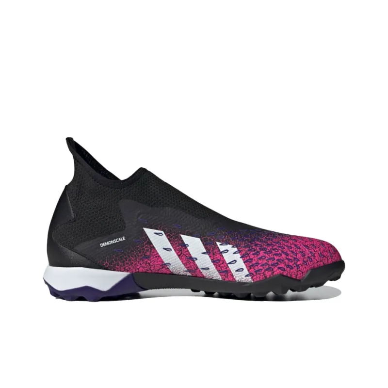 Adidas Predator Wear-Resistant Soccer Shoes Men's Black Pink-1
