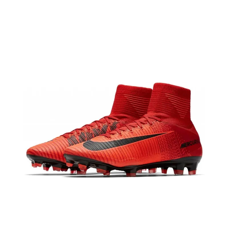 Nike Mercurial Superfly 5 Soccer Shoes Men High Top Red/Black-2