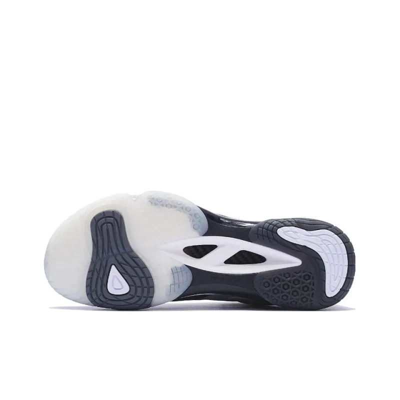 LiNing OP Shock Absorbers Slip Resistant, Abrasion Resistant, Breathable Low Top Badminton Shoes Men's Black Gray Gold-5