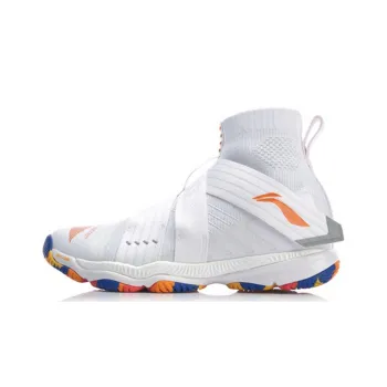 LiNing Ranger 4 Generations Cushioning Support High Top Professional Competition Badminton Shoes Women's Standard White