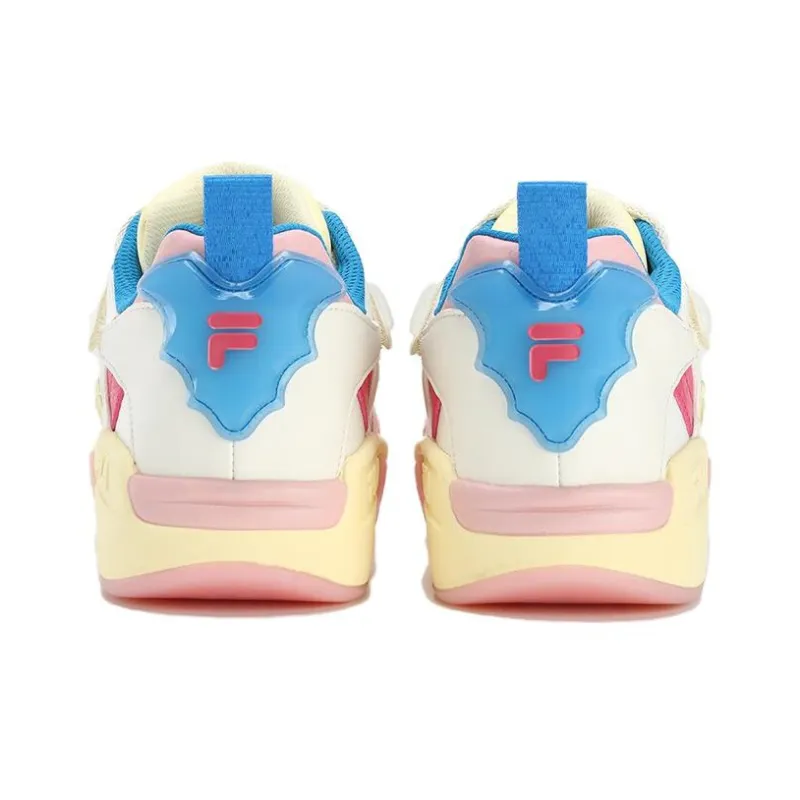 FILA FUSION Lifestyle Basketball Heritage Sneakers 'White Blue Pink' Women's-3