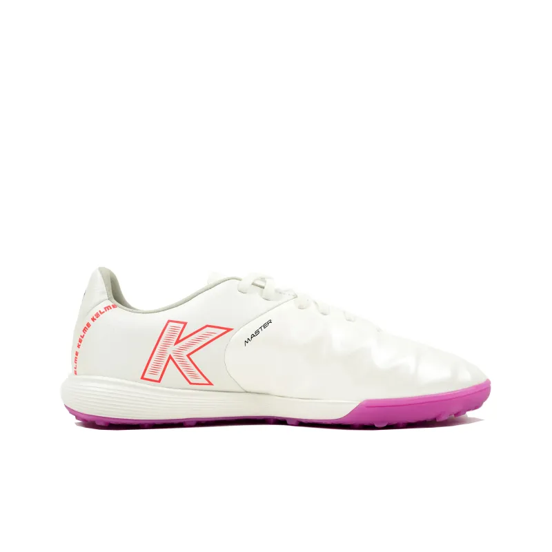 KELME TT Rubber Broken Studs Cushioned Anti Slip Wear Resistant And Water Resistant Soccer Shoes Unisex White Purple-1