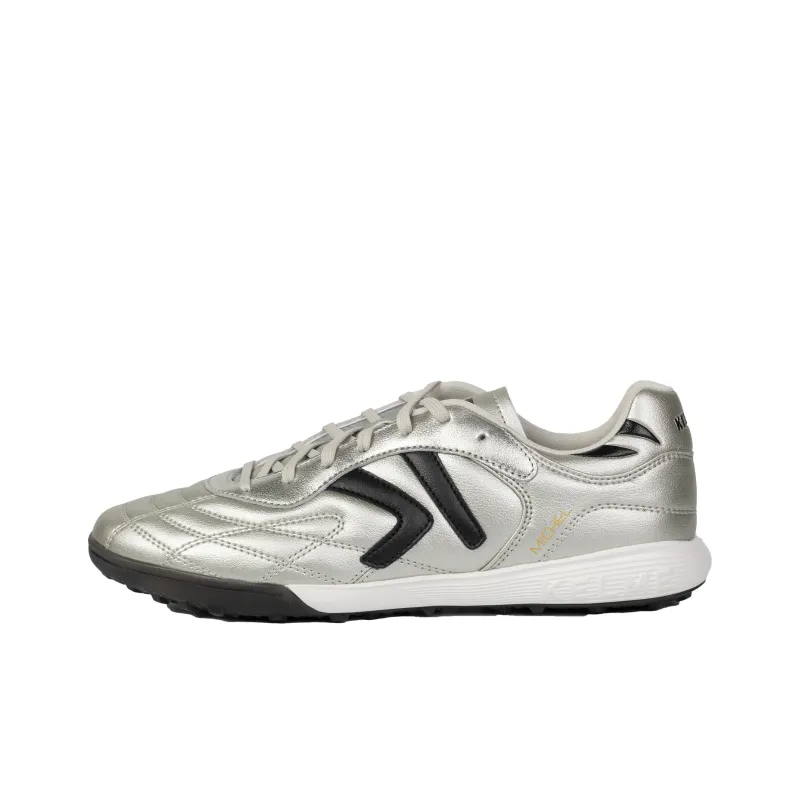 KELME TF Rubber Broken Studs Cushioned Slip Resistant Abrasion Resistant Breathable Soccer Shoes Men's Silver-0