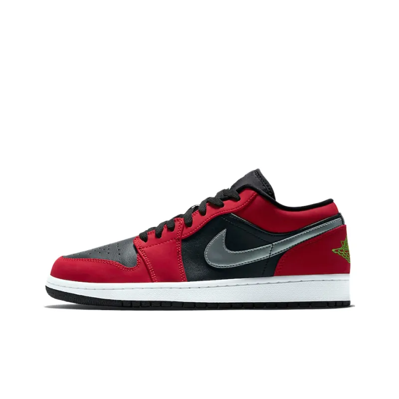 Jordan 1 Low Black Green Pulse Gym Red-0