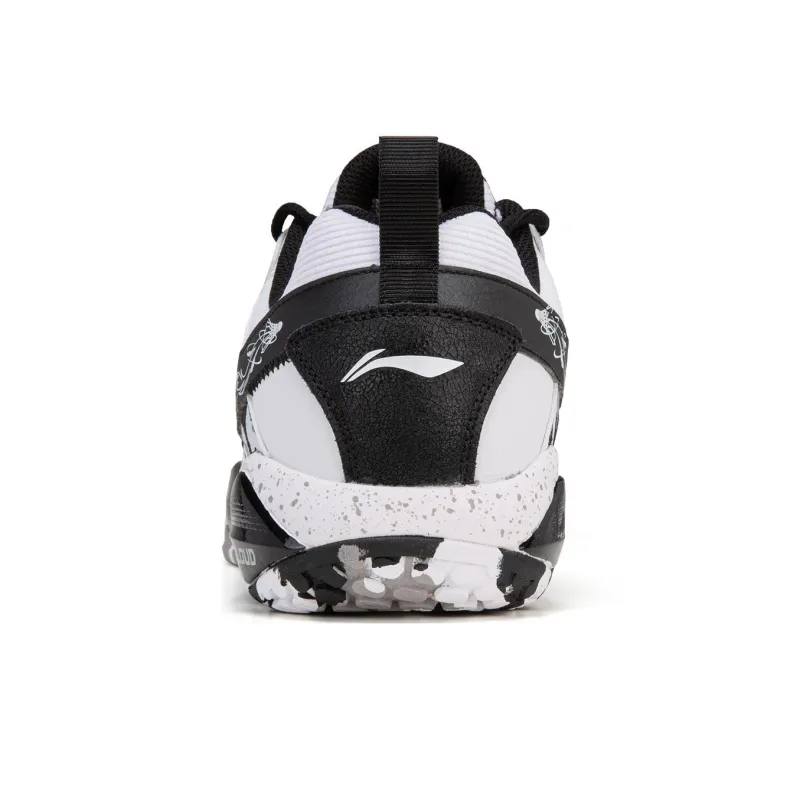 LiNing Shock Absorbers With Slip Resistant And Abrasion Resistant Properties Low Top Badminton Shoes Men's White Black-4