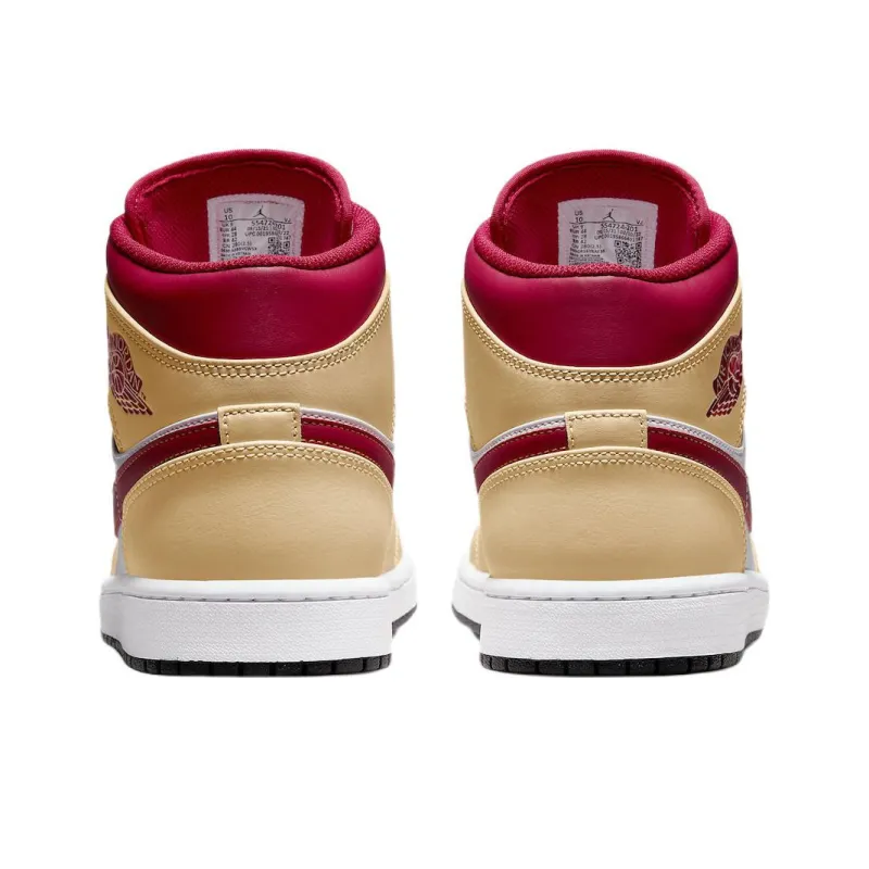 Jordan 1 Mid Light Curry Cardinal-4
