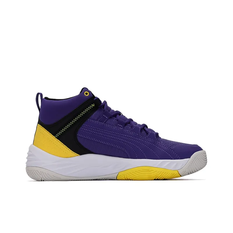 PUMA Unisex Rebound Future Evo Mid Top Purple/Gold-1