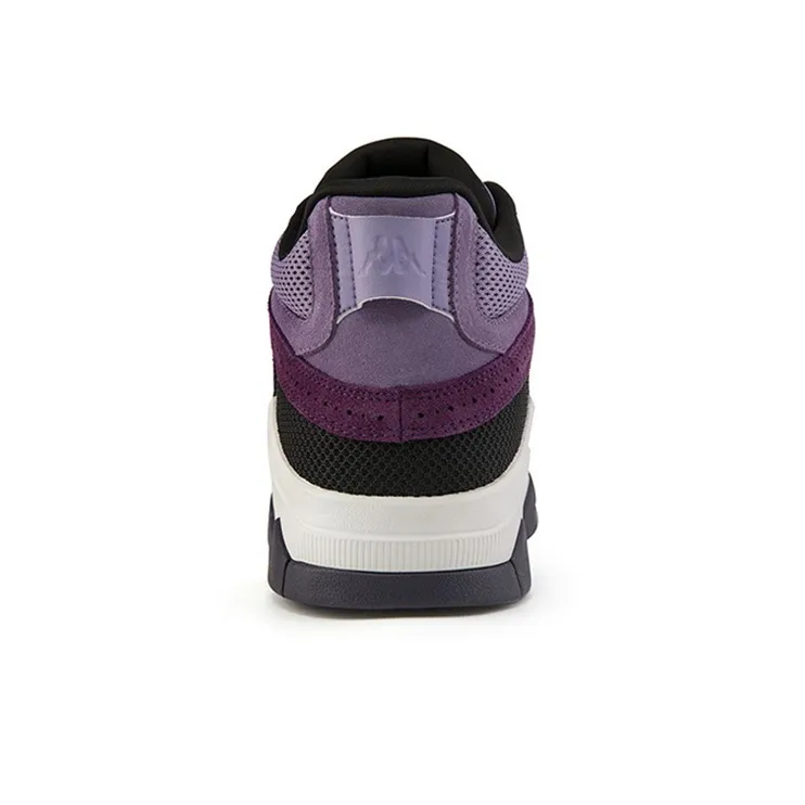 Kappa Cushioning Anti Slip And Wear Resistant High Top Vintage Basketball Shoes Unisex Purple Black White-3