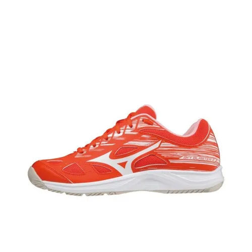 Mizuno Blast Badminton Shoes Unisex Low-Top Orange White