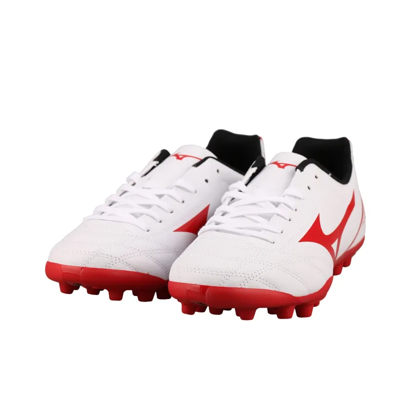 Mizuno Potrero Wide Ag Short Nail Soccer Shoes White/Red-2