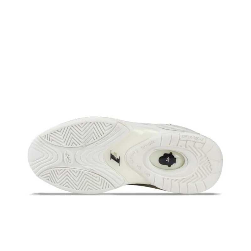 Reebok Answer4 Cushioning Anti Slip And Wear Resistant Vintage Basketball Shoes White-6