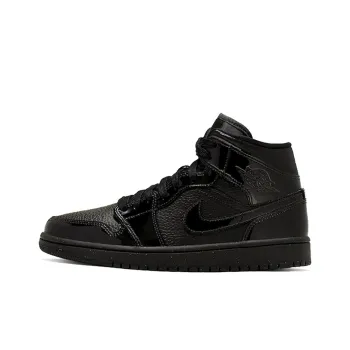 Jordan 1 Mid Patent Triple Black Women's