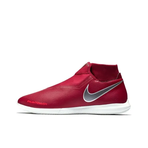 Nike JR PHANTOM VSN ACADEMY DF IC Soccer Shoes Men Mid-Top Red/White/Silver