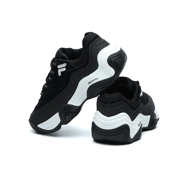FILA FUSION HERITAGE BASKETBALL Handle Low Top Vintage Basketball Shoes Women's Black White-3