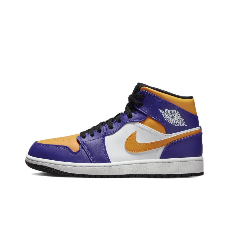 Air Jordan 1 Mid 'Lakers Purple'-0