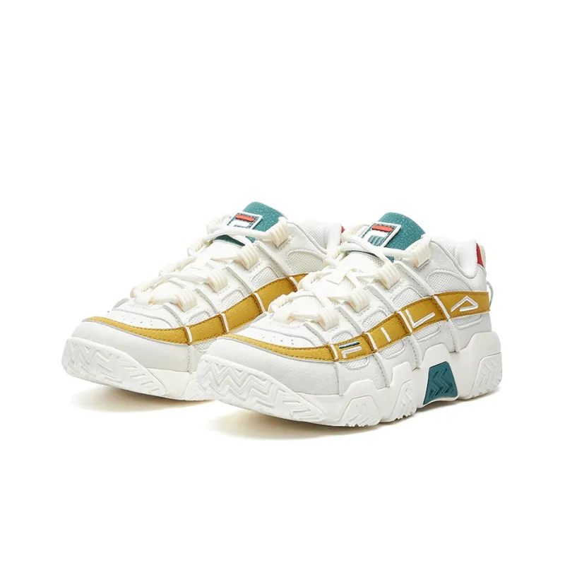 FILA Barricade Vntg Gs White/Yellow/Green Women's-2
