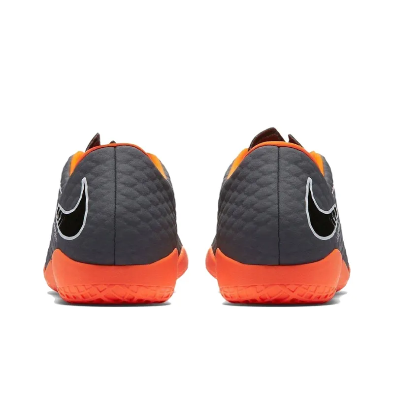 Nike Hypervenom Phelon Indoor Cushioning Anti Slip And Wear Resistant Soccer Shoes Gray Orange-3