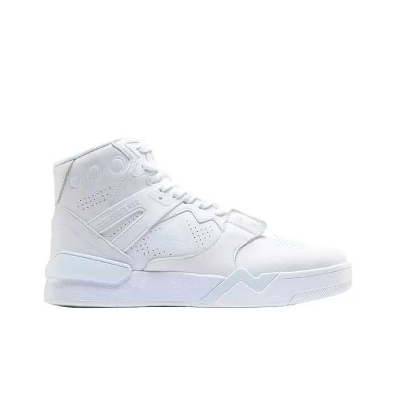 PEAK State Pole Shock Absorbers With Slip Resistant Features High Top Vintage Basketball Shoes Men's Pure White-1