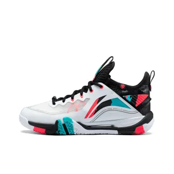 LiNing Saga ⅡPro 2 Pro Anti Slip And Wear Resistant Breathable Mid Top Badminton Shoes Unisex White Black Blue Red