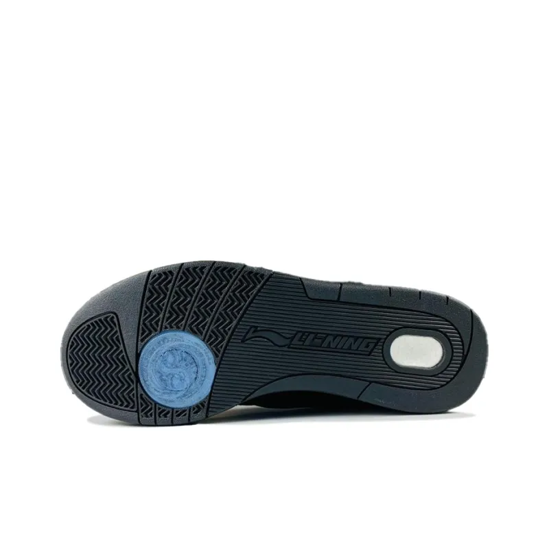 LiNing Vintage Basketball Shoes Men Low Top Black-3