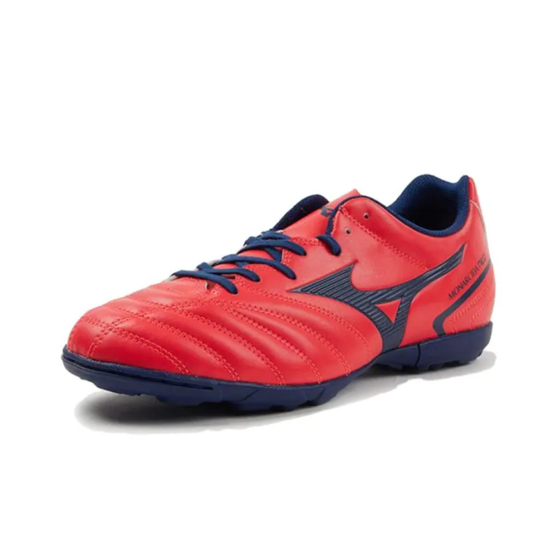 Mizuno Monarcida TF Rubber Broken Studs Durable Breathable Soccer Shoes Men's Red Blue-2