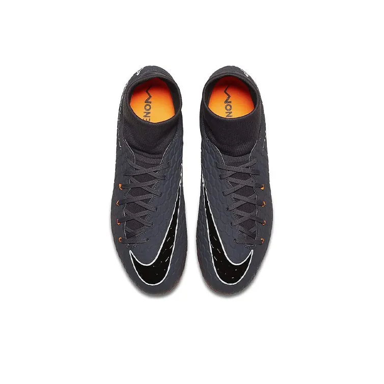 Nike Hypervenom Phantom 3 HG Rubber Short Studs Cushioning Anti-Slip And Wear-Resistant Soccer Shoes Men's Black Orange-1