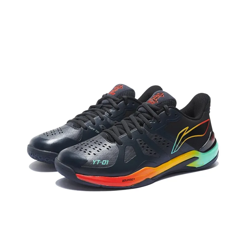 LiNing Cloud Thunder Cushioned Slip Resistant Abrasion Resistant Breathable Low Top Badminton Shoes Unisex Black-2