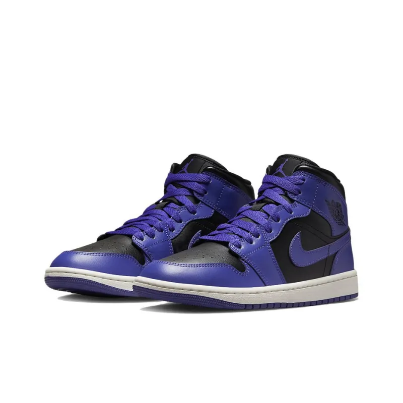 Jordan 1 Mid Purple Black Women's-2