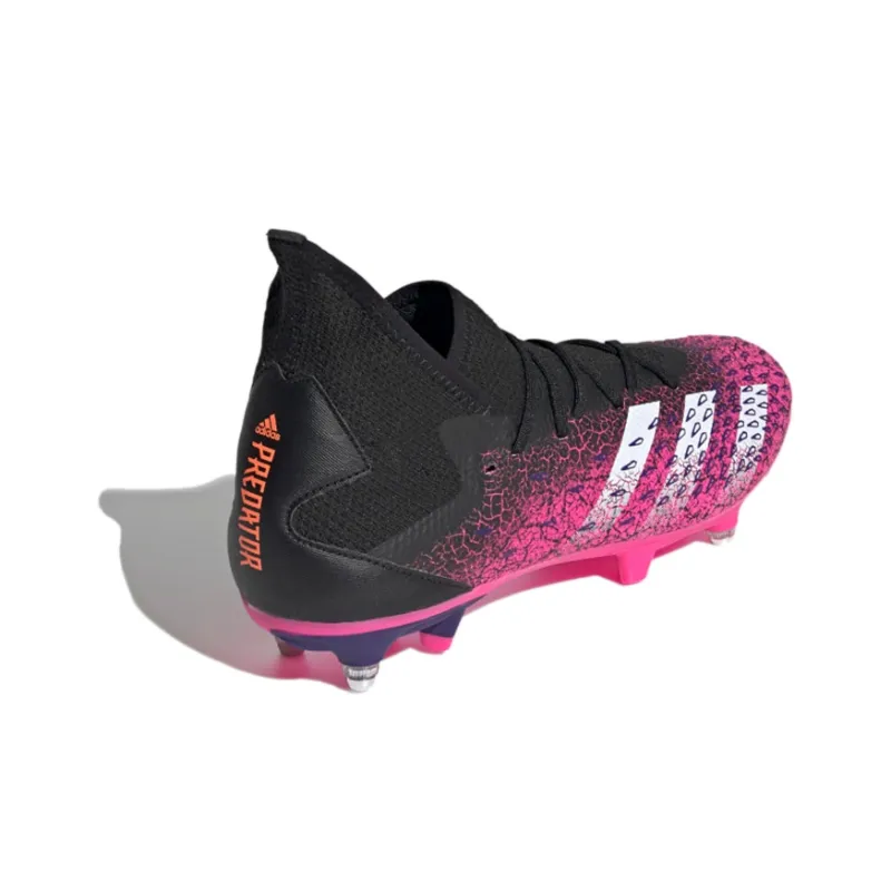 Adidas PredatorFreak .3 Soft Ground Boots Wear-Resistant Soccer Shoes Men's Rose Red-3