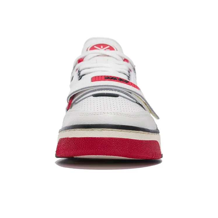 LiNing Rookie Cushioning Anti Slip And Wear Resistant Low Top Basketball Shoes White Black-4