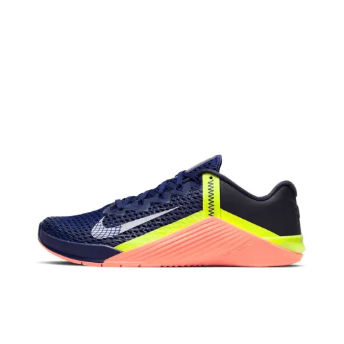 Nike Metcon 6 Training Shoes Unisex Low-Top Blue/Yellow/Orange