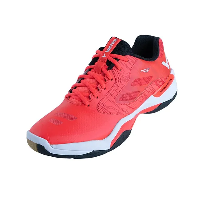 VICTOR Anti Slip Wear Resistant Low Top Badminton Shoes Unisex Orange Red-2