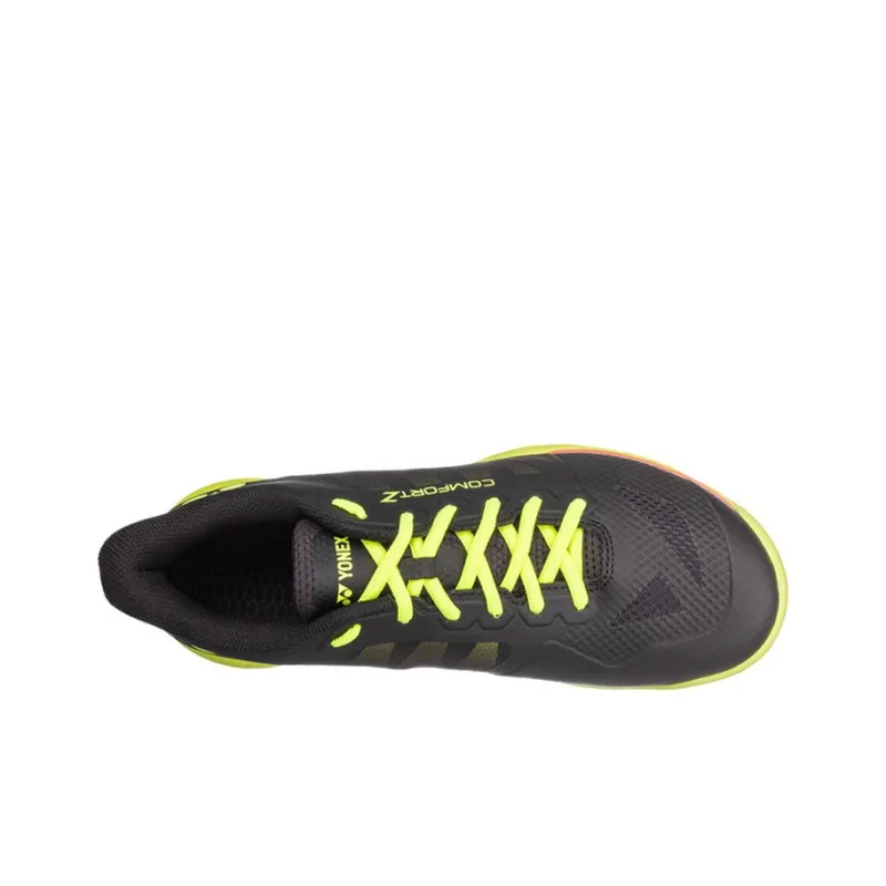YONEX Comfort Z Cushioning Wear Resistant Coverage Support Impact Resistant Low Top Badminton Shoes Men's Black Yellow-2